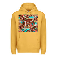 Mustard football leopard cowhide Premium Hoodie - JahusDesignShop