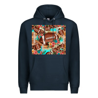 Navy football leopard cowhide Premium Hoodie - JahusDesignShop
