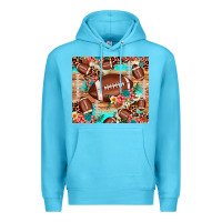 Ocean Blue football leopard cowhide Premium Hoodie - JahusDesignShop