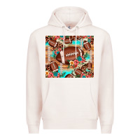Pale Pink football leopard cowhide Premium Hoodie - JahusDesignShop