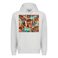 Dove Grey football leopard cowhide Premium Hoodie - JahusDesignShop