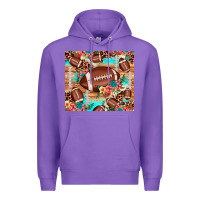 Purple football leopard cowhide Premium Hoodie - JahusDesignShop
