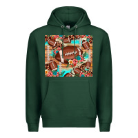 Sports Green football leopard cowhide Premium Hoodie - JahusDesignShop