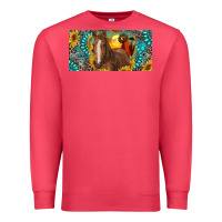 Cardinal horse and desert with sunflowers gemstone Premium Sweatshirt - RanaPortraitStore