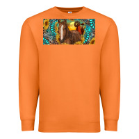 Carrot horse and desert with sunflowers gemstone Premium Sweatshirt - RanaPortraitStore