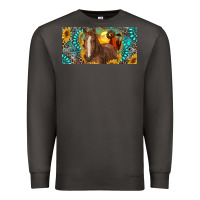 Smoke horse and desert with sunflowers gemstone Premium Sweatshirt - RanaPortraitStore