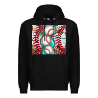 Black baseball leopard cowhide turquoise Premium Hoodie - JahusDesignShop
