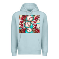 Blue Mist baseball leopard cowhide turquoise Premium Hoodie - JahusDesignShop