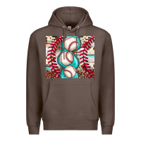 Coffee baseball leopard cowhide turquoise Premium Hoodie - JahusDesignShop