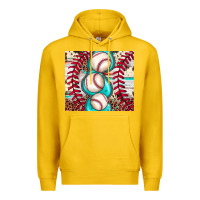 Lemon baseball leopard cowhide turquoise Premium Hoodie - JahusDesignShop