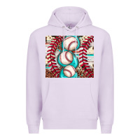 Lilac baseball leopard cowhide turquoise Premium Hoodie - JahusDesignShop