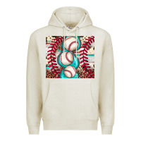 Oatmeal Heather baseball leopard cowhide turquoise Premium Hoodie - JahusDesignShop
