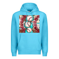 Ocean Blue baseball leopard cowhide turquoise Premium Hoodie - JahusDesignShop