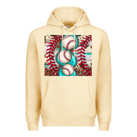 Pina Colada baseball leopard cowhide turquoise Premium Hoodie - JahusDesignShop