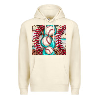 Sandshell baseball leopard cowhide turquoise Premium Hoodie - JahusDesignShop
