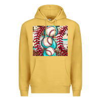 Antique Gold baseball leopard cowhide turquoise Premium Hoodie - JahusDesignShop