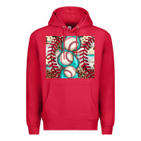 Cardinal baseball leopard cowhide turquoise Premium Hoodie - JahusDesignShop