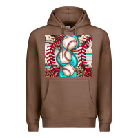 Chestnut baseball leopard cowhide turquoise Premium Hoodie - JahusDesignShop