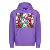 Purple baseball leopard cowhide turquoise Premium Hoodie - JahusDesignShop