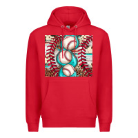 Red baseball leopard cowhide turquoise Premium Hoodie - JahusDesignShop