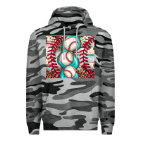 Slate Camo baseball leopard cowhide turquoise Premium Hoodie - JahusDesignShop