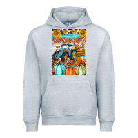 Heather Grey fall farm tractor air freshener Urban Hoodie - Artiststas