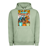 Pigment Oil Green fall farm tractor air freshener Urban Hoodie - Artiststas