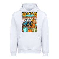 White fall farm tractor air freshener Urban Hoodie - Artiststas