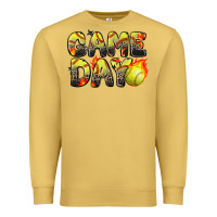 Antique Gold game day softball leopard Premium Sweatshirt - Zillion Design Studio