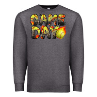 Charcoal Heather game day softball leopard Premium Sweatshirt - Zillion Design Studio