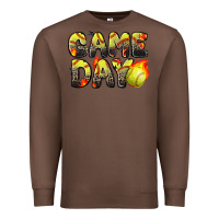 Chestnut game day softball leopard Premium Sweatshirt - Zillion Design Studio