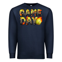 Navy game day softball leopard Premium Sweatshirt - Zillion Design Studio