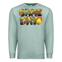 Seafoam game day softball leopard Premium Sweatshirt - Zillion Design Studio