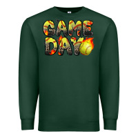 Sports Green game day softball leopard Premium Sweatshirt - Zillion Design Studio