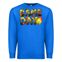 True Royal game day softball leopard Premium Sweatshirt - Zillion Design Studio