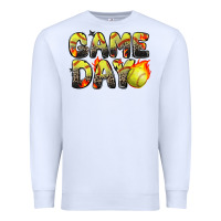 White game day softball leopard Premium Sweatshirt - Zillion Design Studio