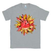 Heather Grey watermelon sunflower Classic Tee - BarkalooDesign