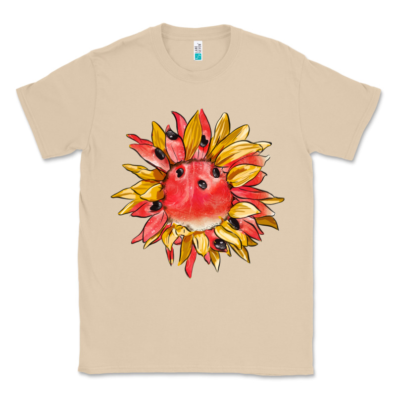 Watermelon Sunflower Classic Tee by BarkalooDesign | Teevron