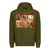 Army Green fall is my favorite color Premium Hoodie - AdoDesignShop
