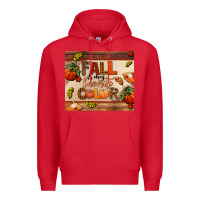 Red fall is my favorite color Premium Hoodie - AdoDesignShop