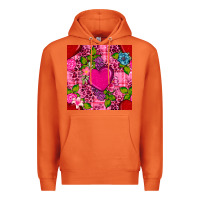 Carrot valentines day flower heart with leopard seamless pattern Premium Hoodie - BundleAndBundleShop
