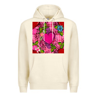 Sandshell valentines day flower heart with leopard seamless pattern Premium Hoodie - BundleAndBundleShop