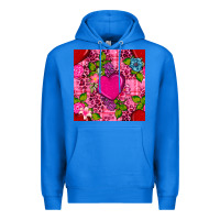 True Royal valentines day flower heart with leopard seamless pattern Premium Hoodie - BundleAndBundleShop
