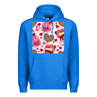 True Royal valentines day milkshake seamless pattern Premium Hoodie - BundleAndBundleShop