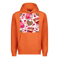 Carrot valentines day milkshake seamless pattern Premium Hoodie - BundleAndBundleShop