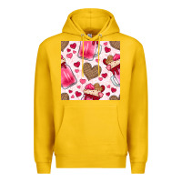 Lemon valentines day milkshake seamless pattern Premium Hoodie - BundleAndBundleShop