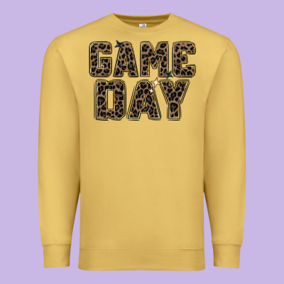 Game Day Leopard Premium Sweatshirt Designed By Zillion Design Studio
