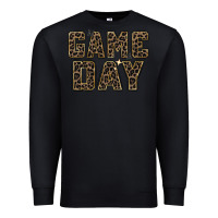 Black game day leopard Premium Sweatshirt - Zillion Design Studio