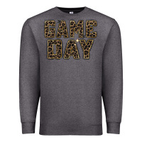 Charcoal Heather game day leopard Premium Sweatshirt - Zillion Design Studio