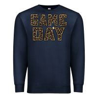 Navy game day leopard Premium Sweatshirt - Zillion Design Studio